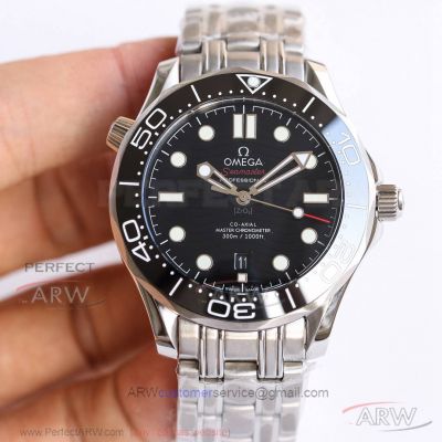 Swiss Copy Omega Seamaster Diver 300M Co-Axial Master Steel And Black Dial 42 MM 8800 Watch